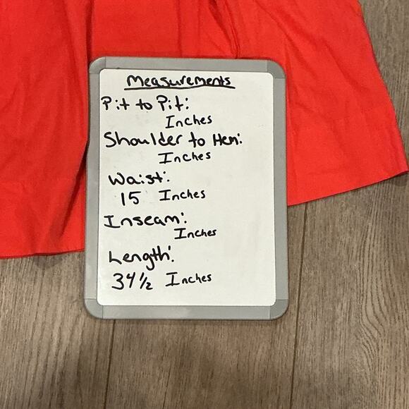 Abercrombie & Fitch Coral Orange A-Line Beach Boho Full Skirt Size Medium - Picture 6 of 9